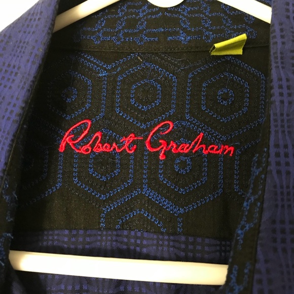 Blue patterned Casual button down shirt - Picture 2 of 4